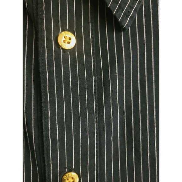 Eight 732 2XL Long Sleeve Button Down Shirt - Black/White - Picture 5 of 7